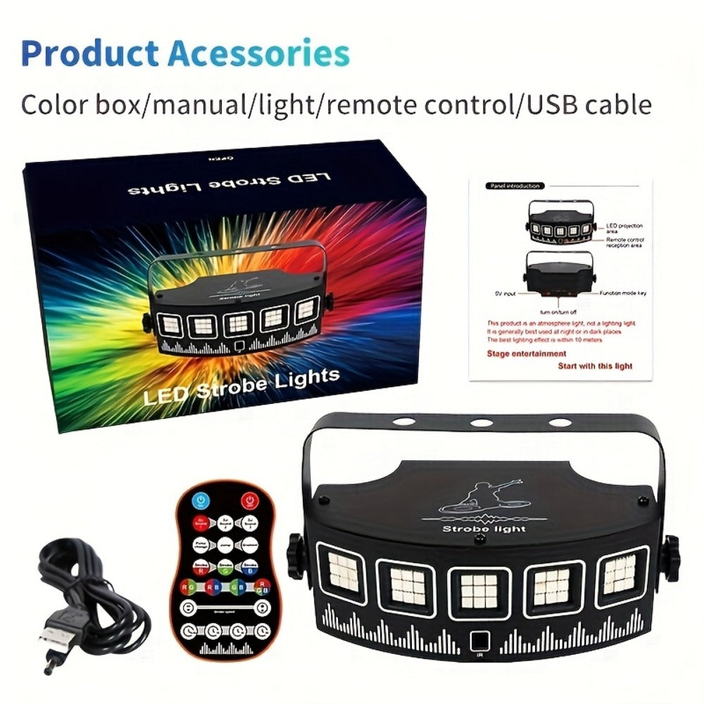 LED Stage Light, USB, Portable, Pack, Flower, Dance for Stage and Party Lighting