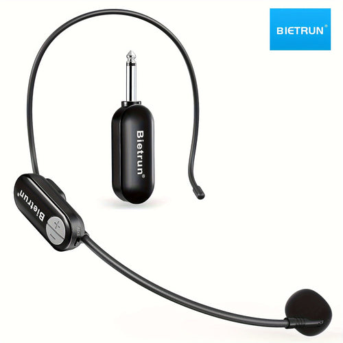 Wireless Microphone Headset With 1/4''Plug, 165ft Range, Wireless Headset Mic & Handheld Mic 2 In 1, For Karaoke Speaker, Amplifier, Mic Speakers, PA System, Teaching, Fitness