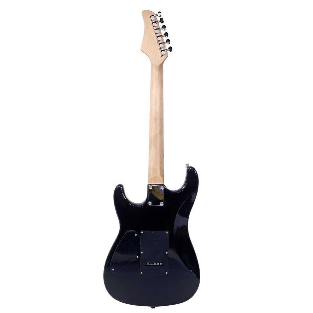 Black & Dark Blue Lightning Style Electric Guitar - Ideal for Beginners and Enthusiasts - Includes Power Cord, Strap, Bag, Plectrums & Tremolo Arm