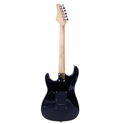 Black & Dark Blue Lightning Style Electric Guitar - Ideal for Beginners and Enthusiasts - Includes Power Cord, Strap, Bag, Plectrums & Tremolo Arm