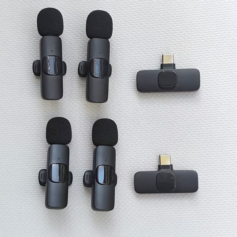 Local Stock! Lavalier Microphone with Noise Cancellation, Crystal Clear Audio for Live Streaming, Online Teaching, Public Speaking, YouTube Videos, Compatible with Type-C & I 0 S Devices. Compact & Portable, Easy Setup, One-Button Connection.