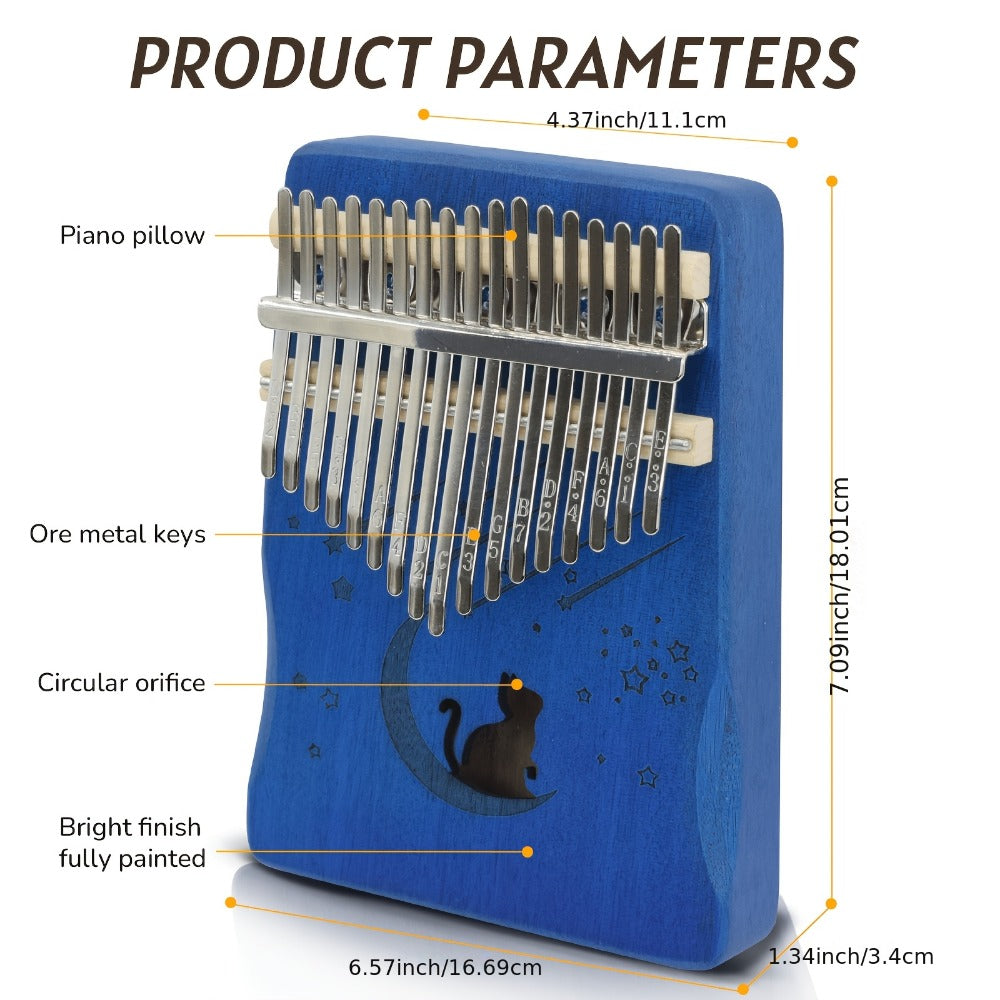 17-Key Kalimba Thumb Piano with Gift Box, Tuning Hammer and Songbook