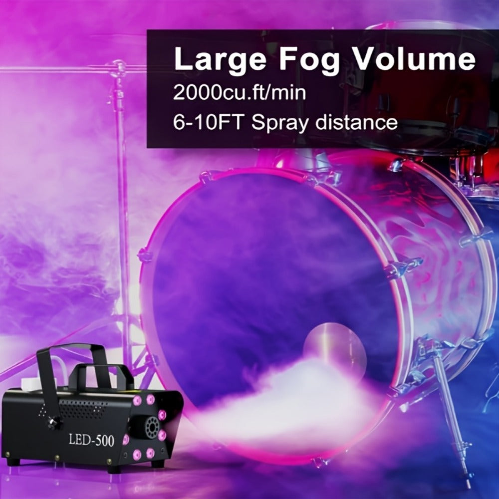 Stage Fog Machine, Remote Control, Dynamic, LED, Colors for Stage and Party Lighting