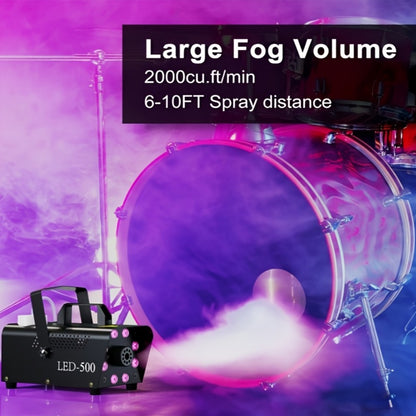 Stage Fog Machine, Remote Control, Dynamic, LED, Colors for Stage and Party Lighting