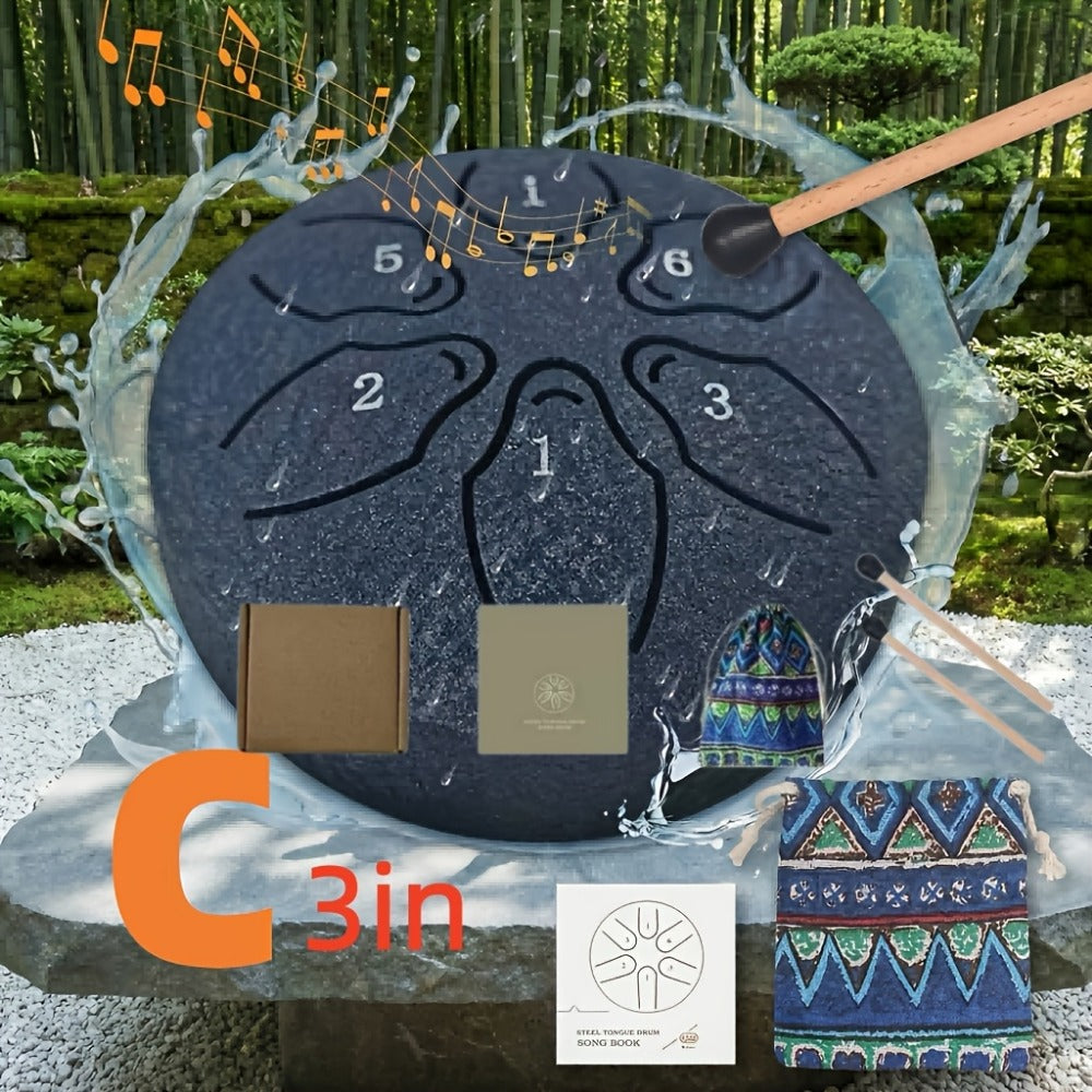 Outdoor Garden Rain Drum Set with Bag, Sheet Music and Drumsticks