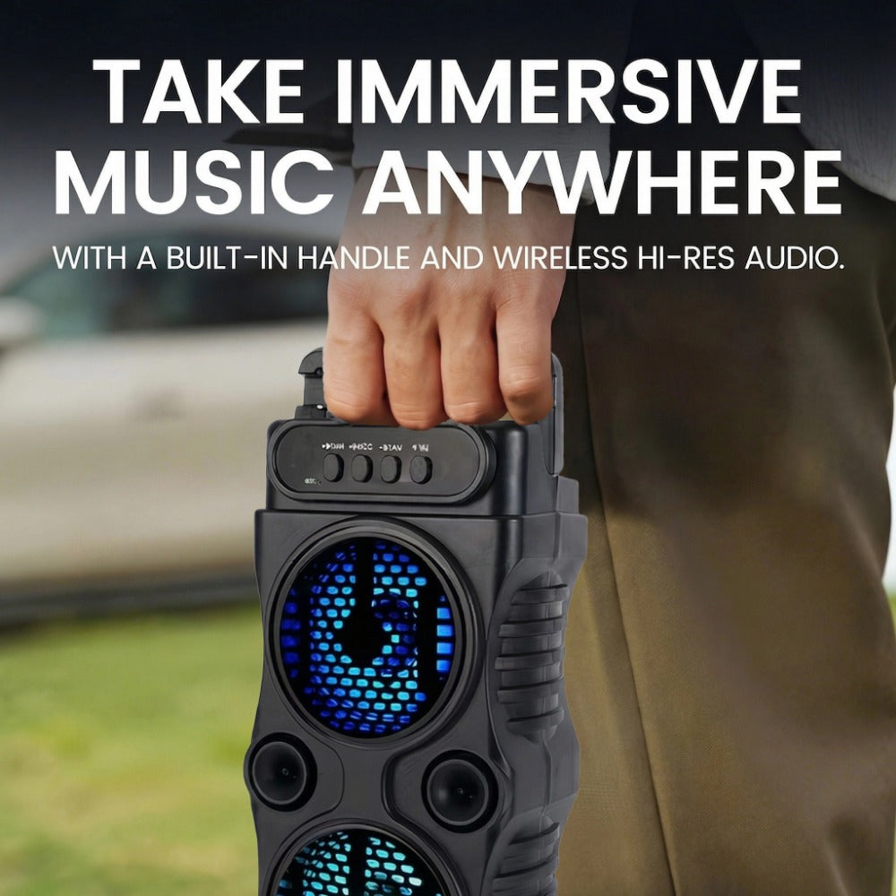Portable PA Speaker, 8800W, RGB, Bluetooth, Wireless for Parties and Karaoke