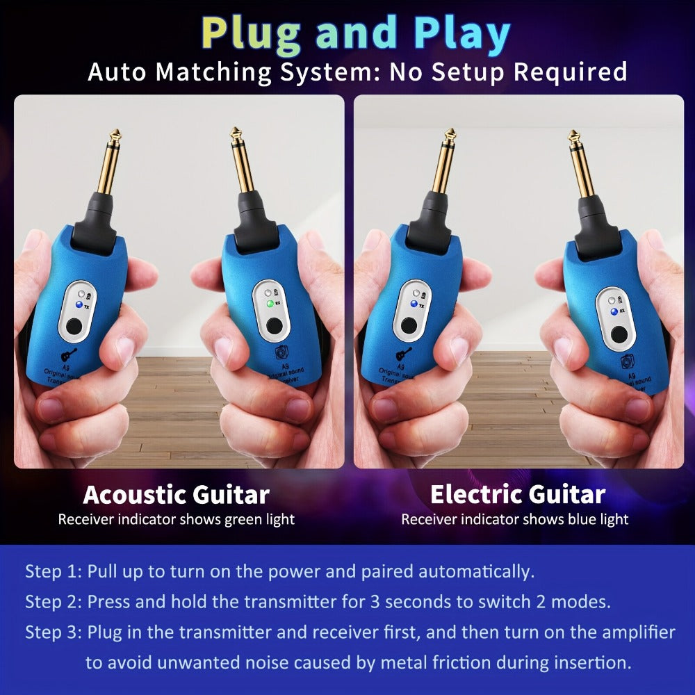 Wireless Instrument System, Blue, 2.4 GHz Wireless for Wireless Connection Between A