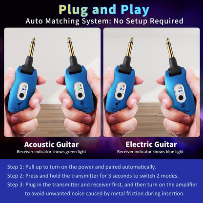 Wireless Instrument System, Blue, 2.4 GHz Wireless for Wireless Connection Between A