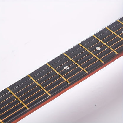Complete 38-Inch Acoustic Guitar for New Players, Ideal for Beginners, Comes with Guitar Strings, Carrying Bag, Capo, Finger Picks, And More. Perfect As a Christmas Present detail image - detail view 5