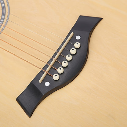 Complete 38-Inch Acoustic Guitar for New Players, Ideal for Beginners, Comes with Guitar Strings, Carrying Bag, Capo, Finger Picks, And More. Perfect As a Christmas Present detail image - detail view 9