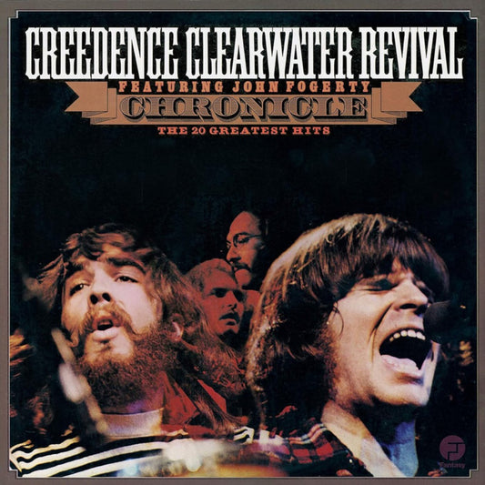Creedence Clearwater Revival Chronicle CD cover featuring band portraits and 20 Greatest Hits title