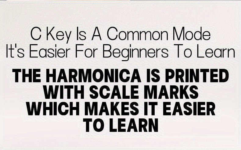 Professional Blues Harmonica 10 Hole C-Key Blues Harmonica, Comes with Hard Box, Suitable As a Gift for Beginners, Students, Adults, And Professionals, Comes with a Sanrio Sticker