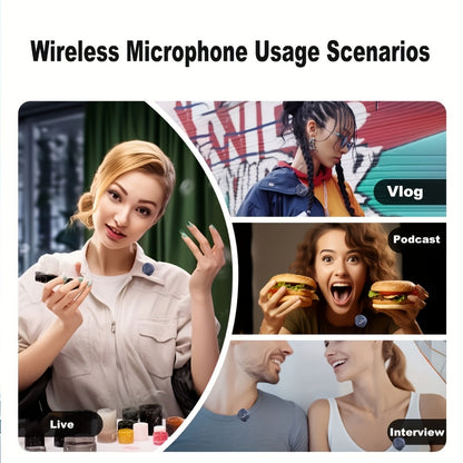 Recording Microphone, Bluetooth, 2.4 GHz Wireless for Recording and Streaming