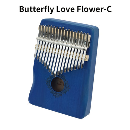 10 Types Kalimba Thumb Piano 17 Keys, Portable Mbira Finger Piano Gifts for His And Hers Beginners, with Gift Box, Tune Hammer, Songbook - Musical Instruments Gift