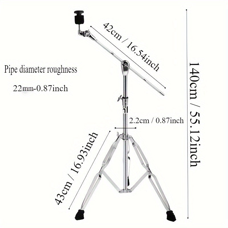 Boom Cymbal Stand, Single Braced Lightweight Jazz Drum Stand