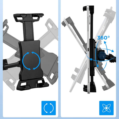 Microphone Stand Tablet Holder for 4.7 to 13.5-Inch Phones and Tablets