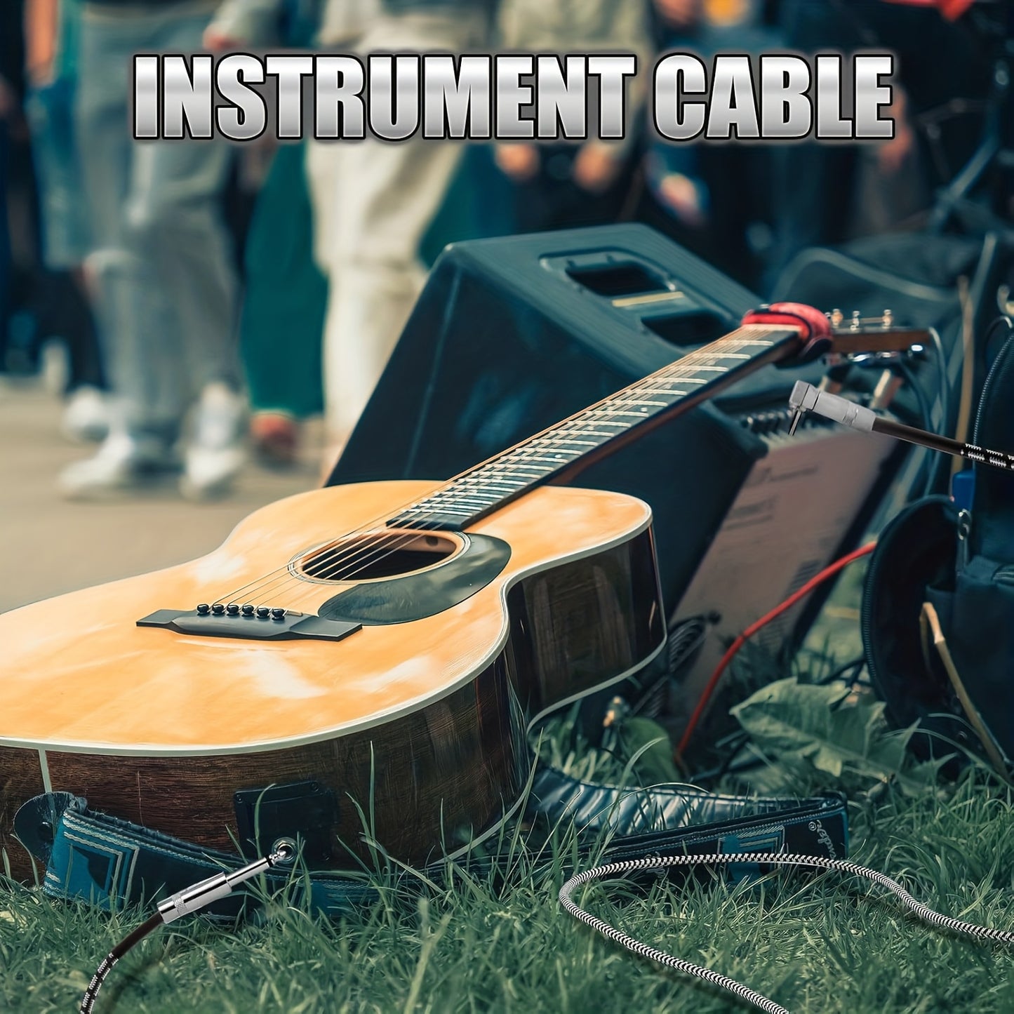 [Guitar Cables Multicolor] 6pcs Guitar Instrument Cables, 3/10Ft Bass Accessory Cables, Copper Amplifier Cables, Suitable for Bass And Electric Guitar Keyboard Effects Microphone, Multicolor