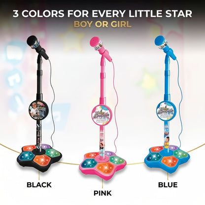 Toy Microphone with Stand, Lightweight Amplified Singing Toy for Kids