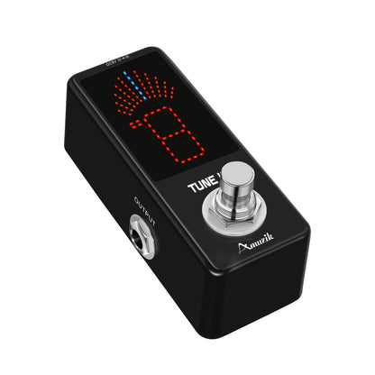 Guitar Tuner Pedal, Chromatic Guitar Tuner Pedal Fast And Accuate Tuner For High Precision + - 1 Cent With Pitch Indicator For Electric Guitar And Bass True Bypass, Note That The Power Supply Is Not Included.