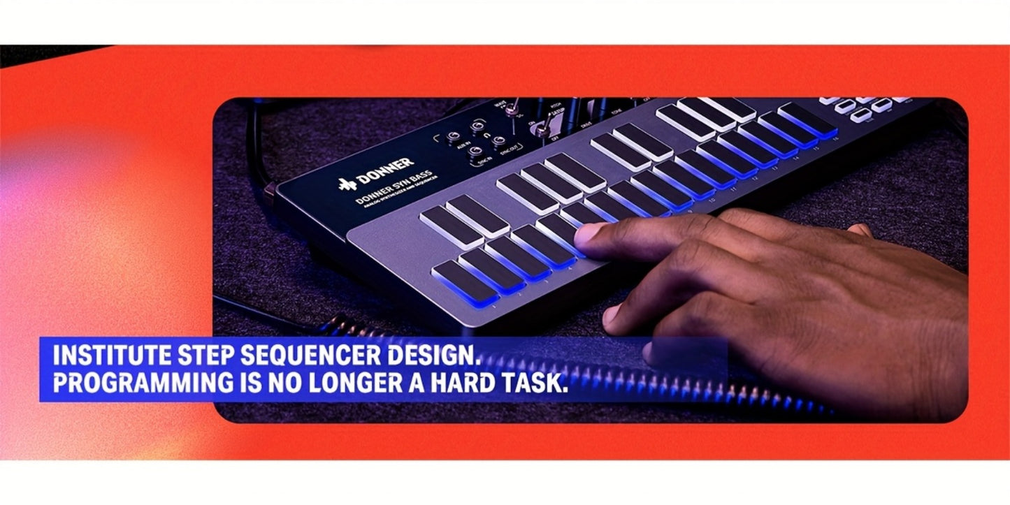 MIDI Pad Controller, Donner, Sequencer, Bass for Music Production