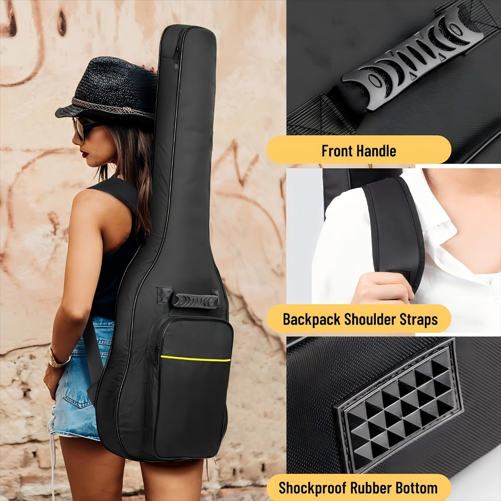 Guitar Case, Adjustable, 39 Inch, Inch, Backpack, Acoustic for Storage and Travel