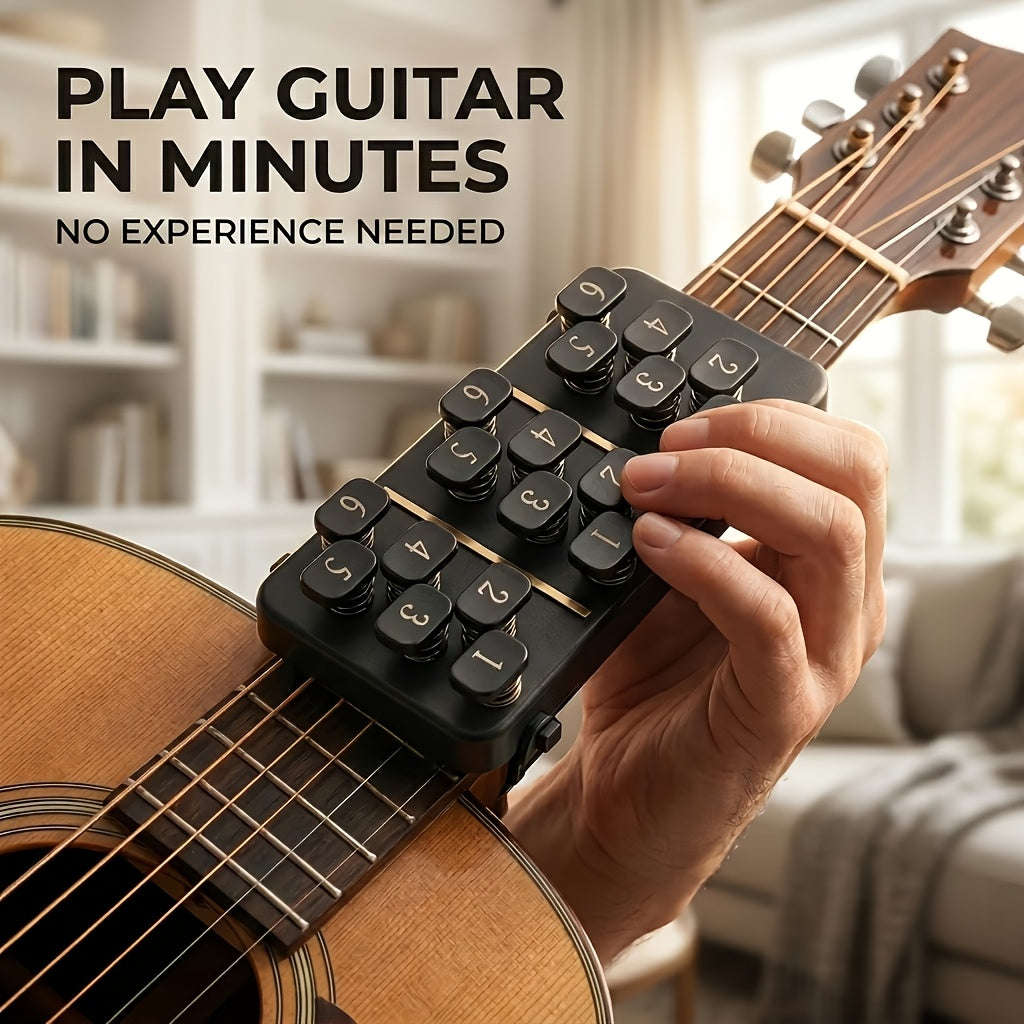 1pc Vocal Guitar Chord Trainer, Suitable for Beginners - Portable Guitar Learning System, Easy-to-use Chord Charts, Compact Folk Guitar Practice Tool, Suitable for Beginners, Compatible with Vocal Guitar - Suitable for Home, Studio or On-the-go Pract