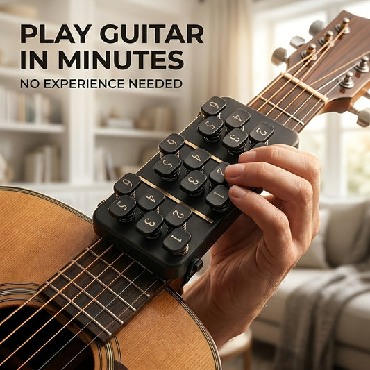 1pc Vocal Guitar Chord Trainer, Suitable for Beginners - Portable Guitar Learning System, Easy-to-use Chord Charts, Compact Folk Guitar Practice Tool, Suitable for Beginners, Compatible with Vocal Guitar - Suitable for Home, Studio or On-the-go Pract