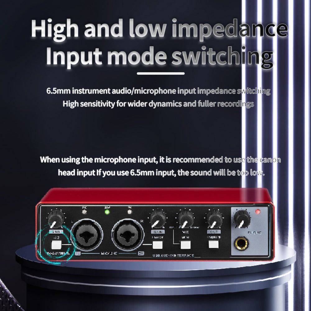 2-Channel USB Audio Interface, 24-Bit/192kHz with 48V Phantom Power