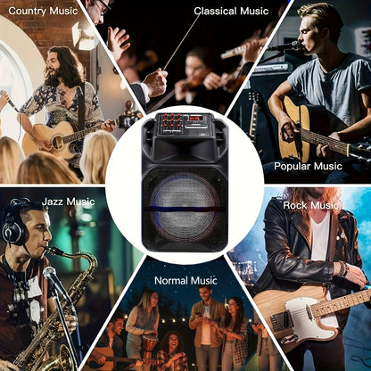 Portable PA Speaker, Wireless, Portable, 5000W, Subwoofer for Parties and Karaoke