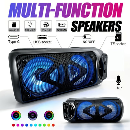 Portable PA Speaker, RGB, Wireless, Easter/Mother, Day for Parties and Karaoke