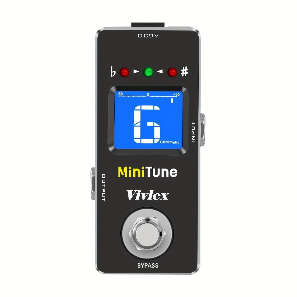 Chromatic Instrument Tuner, True Bypass, Tuner Pedal, Guitar for Guitar and Bass Tuning