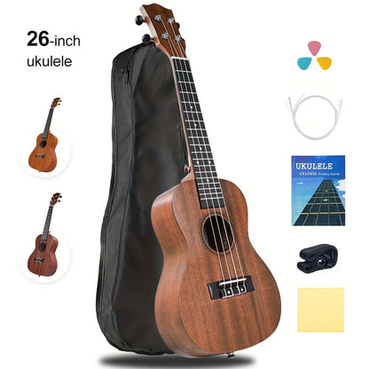 21", 23" Beginner Ukulele Kit, Guitar Instrument, Birthday Gift Comes with Bag, Picks, String Cloth, Strings And Tutorial Booklet