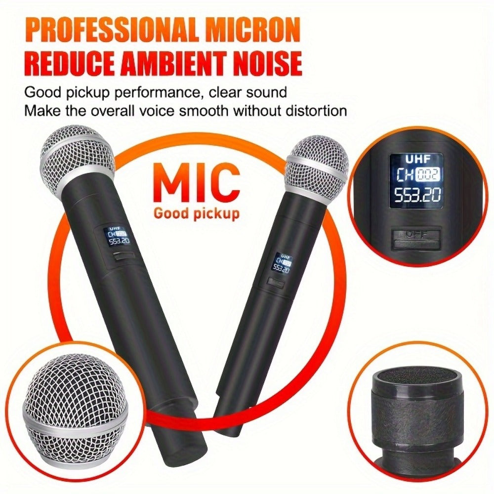 Recording Microphone, Wireless, 160ft, YAMNWEO, 4-Channel for Recording and Streaming