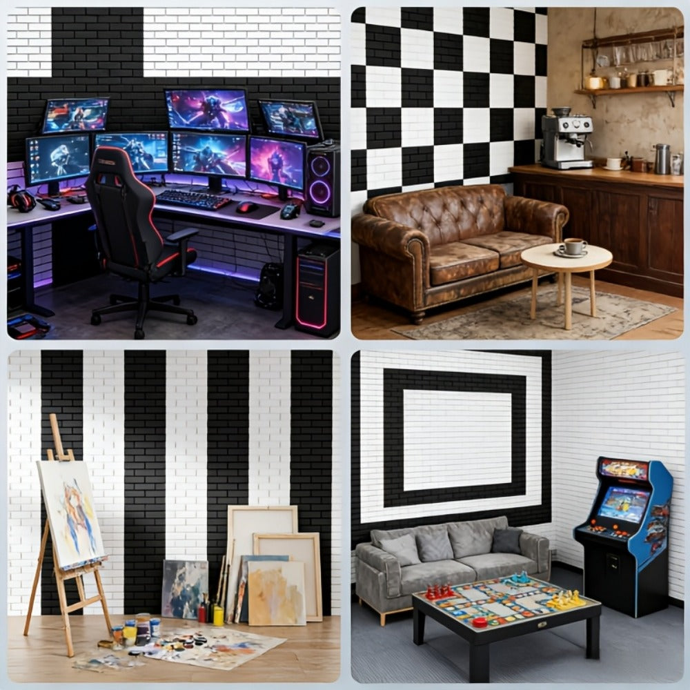 Acoustic Wall Panel, 48pcs, Self-Adhesive for Reducing Room Reflections In Recording