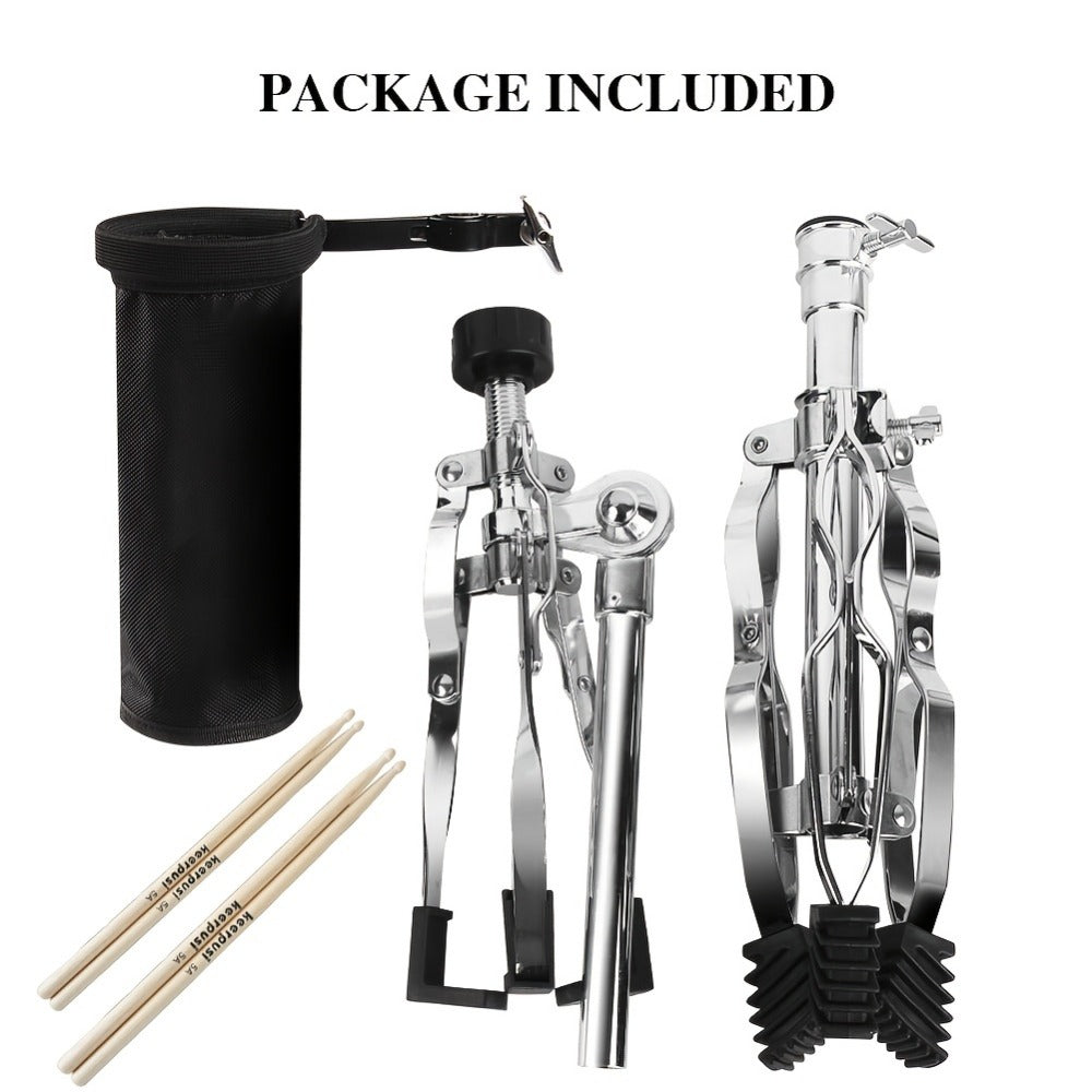 Adjustable Snare Drum Stand Set for 10 to 14-Inch Drums and Practice Pads