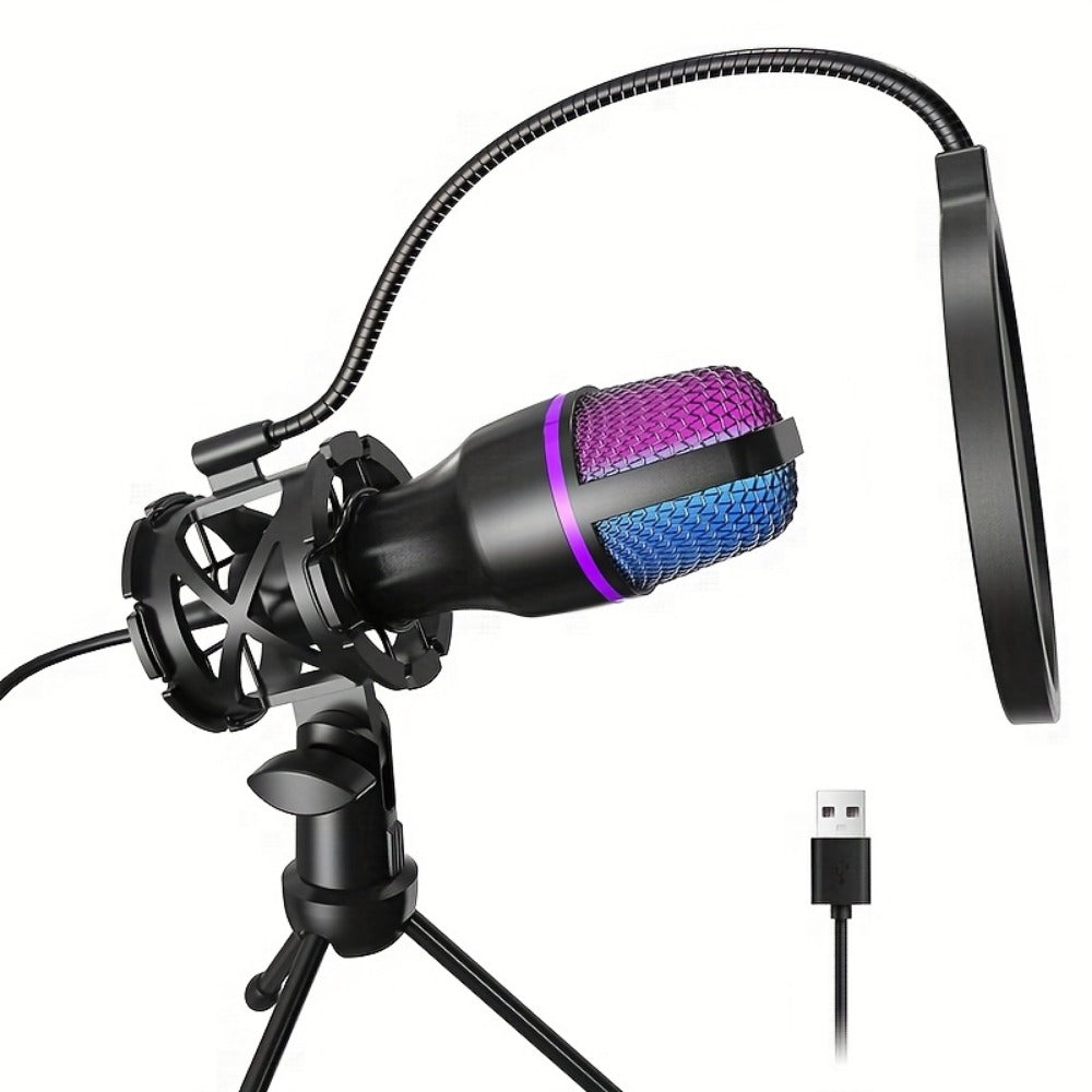 Recording Microphone, USB, USB-C, Capacitive, Portable for Recording and Streaming