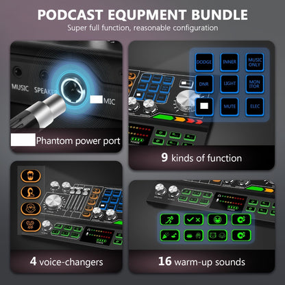 Audio Mixer, Podcast, Recording, Equipment for Live Sound for Home Practice, Rehearsal