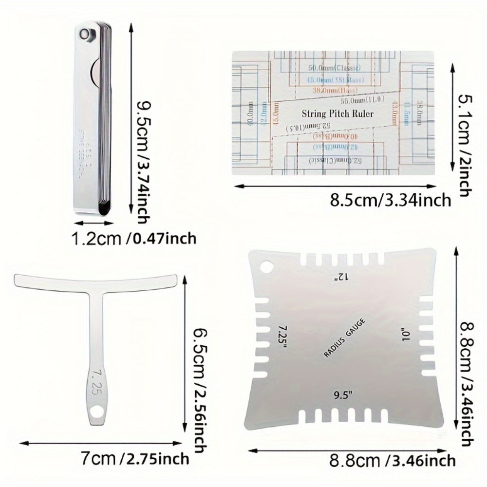Guitar Repair Tool Kit, 15pcs, 0.0015 inch, Professional, Bass for Guitar Maintenance