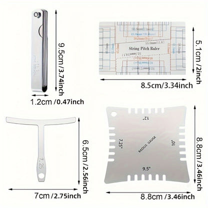 Guitar Repair Tool Kit, 15pcs, 0.0015 inch, Professional, Bass for Guitar Maintenance