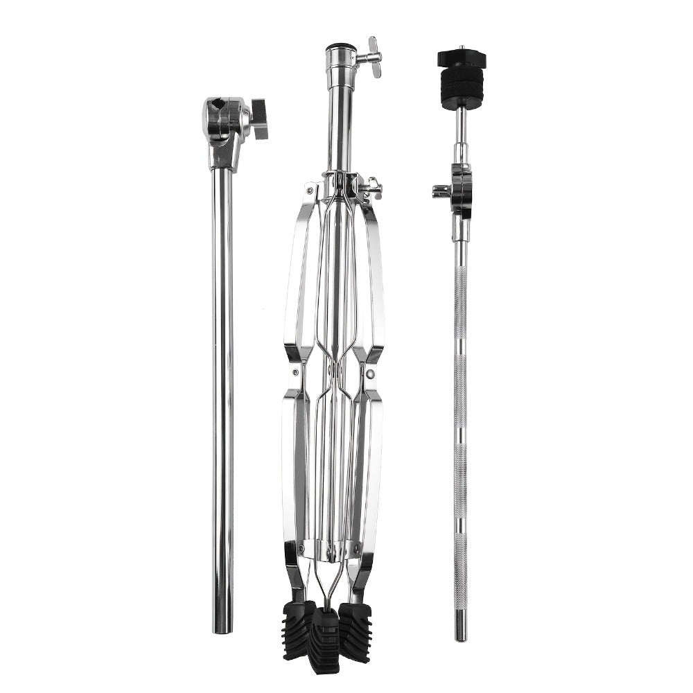 Adjustable Tambourine Stand, Upright and Boom Combo for 14 to 20-Inch Drums