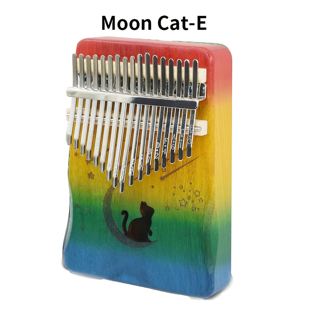10 Types Kalimba Thumb Piano 17 Keys, Portable Mbira Finger Piano Gifts for His And Hers Beginners, with Gift Box, Tune Hammer, Songbook - Musical Instruments Gift