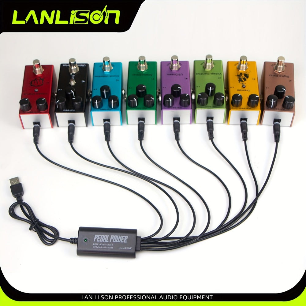 Guitar Pedal Power Supply, 36V, USB, Lanlison, 8-Port for Powering Guitar Effects Pedals