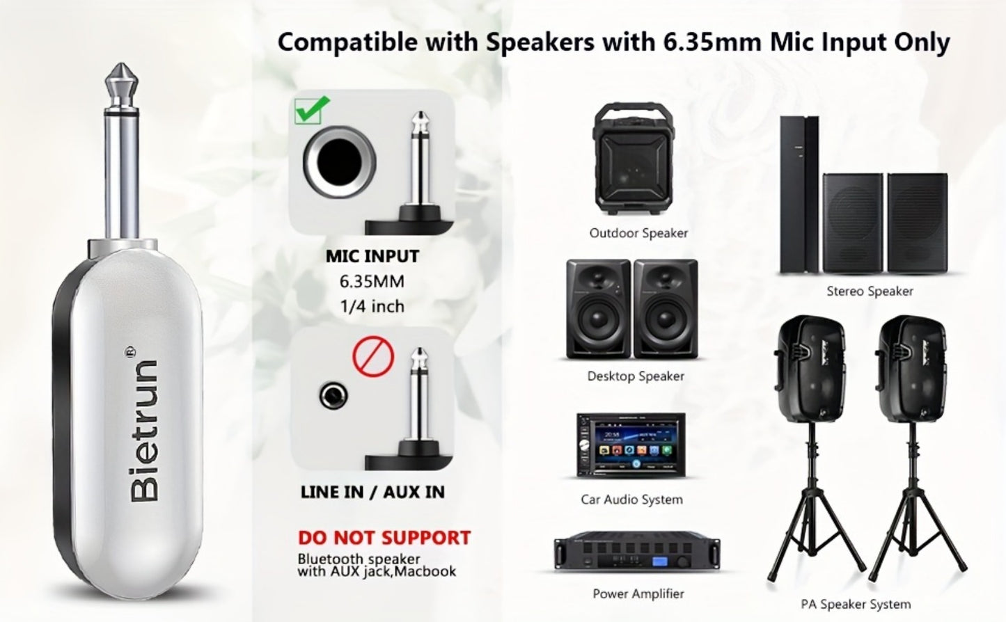 Portable PA Speaker, 165ft, Wireless, USB, Microphone, Headset for Parties and Karaoke