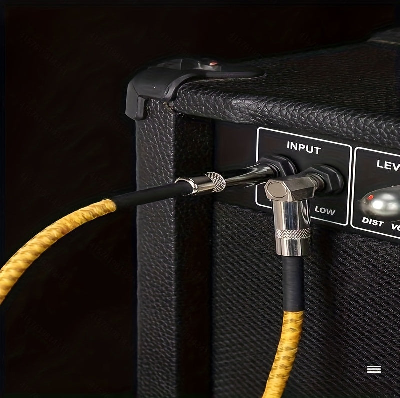 [High-Fidelity Guitar Cable] Noise-Canceling High-Fidelity Guitar Cable | Male-to-Male Connectors for Electric Bass and Acoustic Guitar - Available in 150cm, 300cm, 600cm Lengths