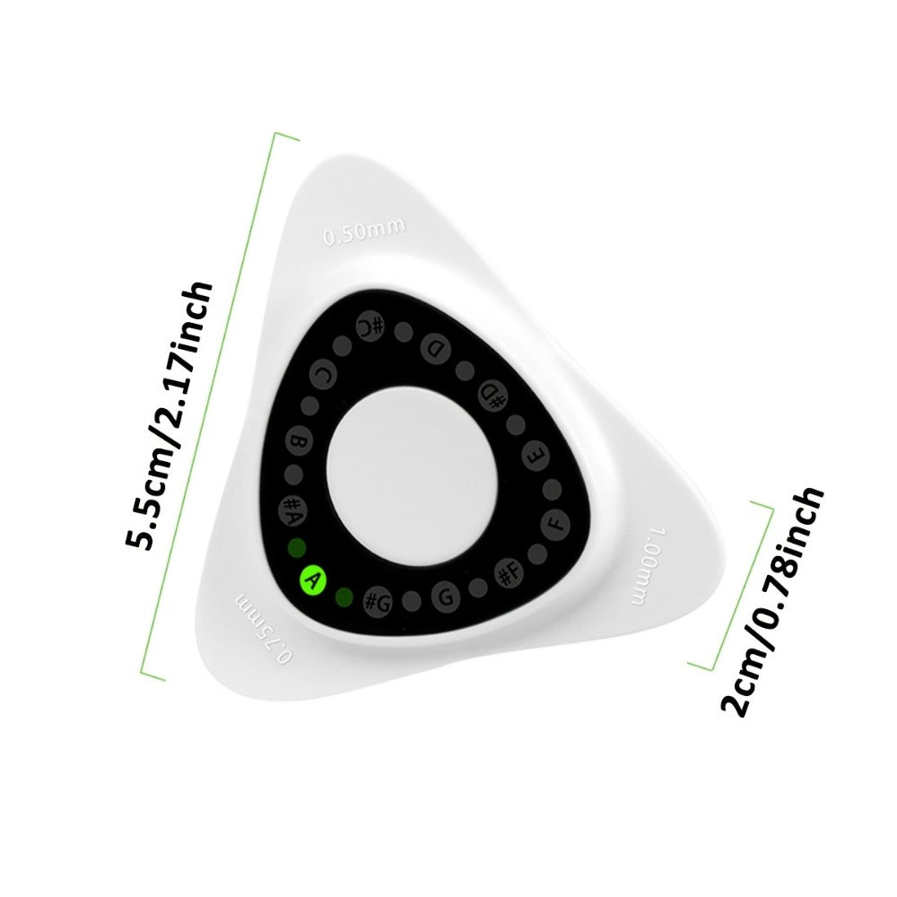Chromatic Instrument Tuner, 1.0mm, Guitar, Pick, 4-in-1 for Guitar and Bass Tuning