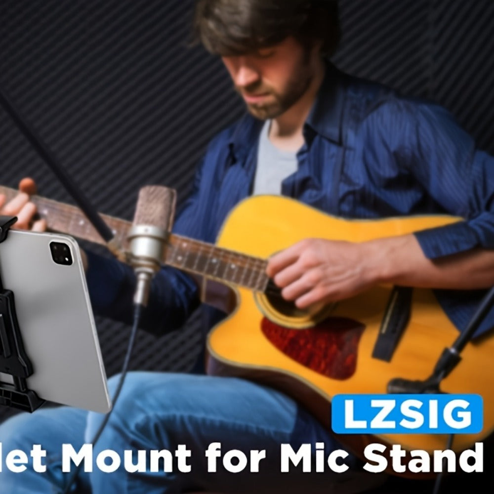 Microphone Stand Tablet Holder for 4.7 to 13.5-Inch Phones and Tablets