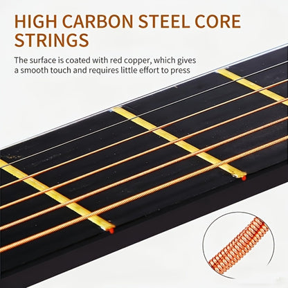 Acoustic Guitar, Starter, Kit, 38-Inch for Lessons and Practice