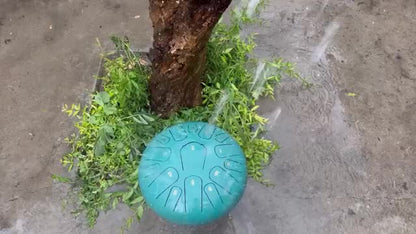 1/6pcs, Bass Drum, Outdoor Garden Rain Drum Air Pulse Drum for Outdoor Rain, Rain Drum And Rain Bell, Garden Instrument Rain Drum, Outdoor Air Pulse Rain Drum for Healing And Meditation (Additions: Cardboard Box, Cloth Bag, Sheet Music, Drumsticks)