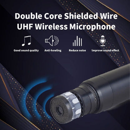 Recording Microphone, Wireless, 6.35mm, Dual, Channel for Recording and Streaming