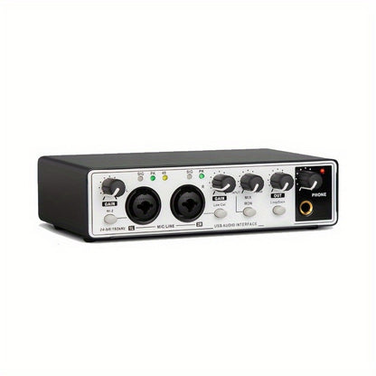 2-Channel USB Audio Interface, 24-Bit/192kHz with 48V Phantom Power